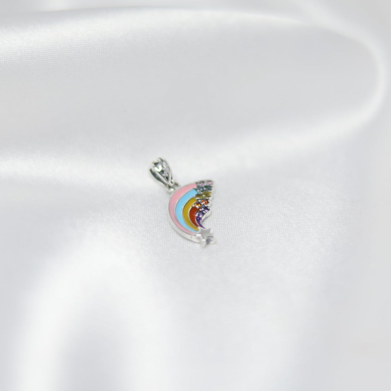 Rainbow Crescent Pendant