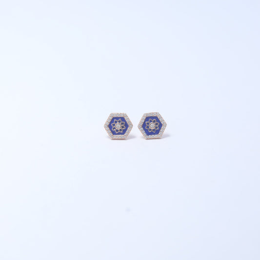 Indigo Bloom Studs