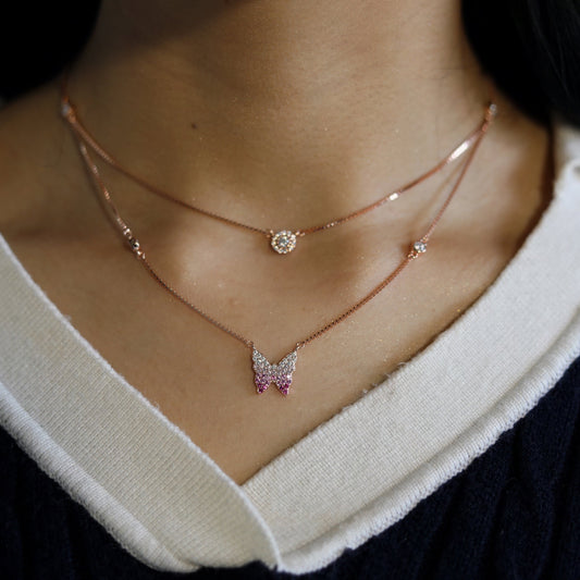 Layered Butterfly Necklace
