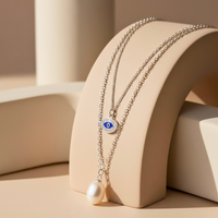 Nazar Pearl Layered Necklace