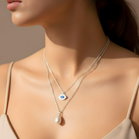 Nazar Pearl Layered Necklace