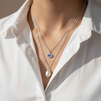 Nazar Pearl Layered Necklace