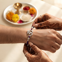 Om - 92.5 silver Rakhi