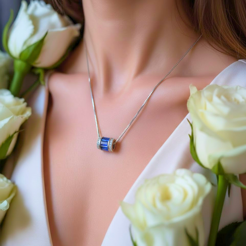 Azure Orbit Pendant Chain