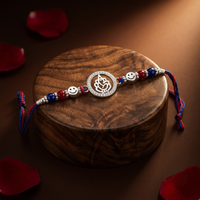 Smiley Ganesh - 92.5 silver rakhi