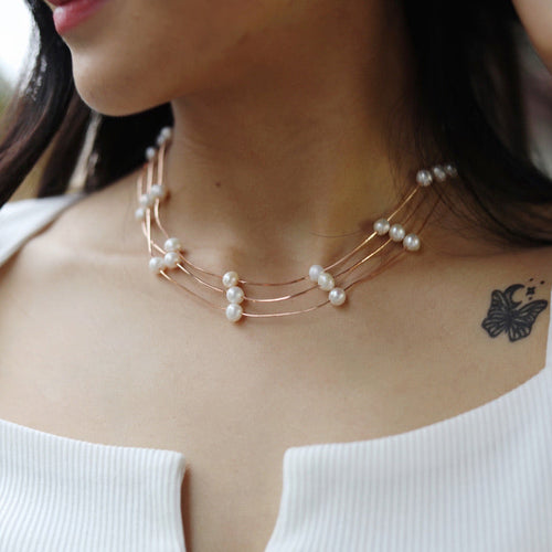 3 Layered Pearl Neckpiece