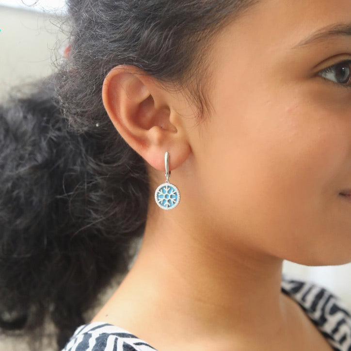 Celestial Snowflake Hoops