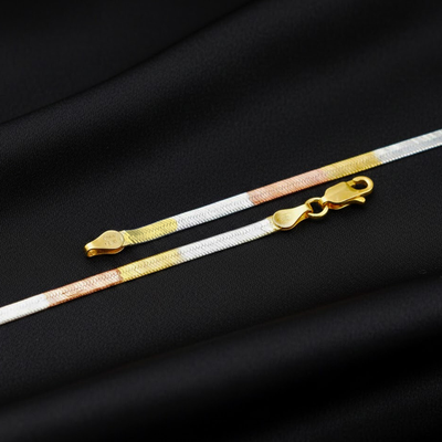 Verona Anklet | Three Tone Anklet alternate view