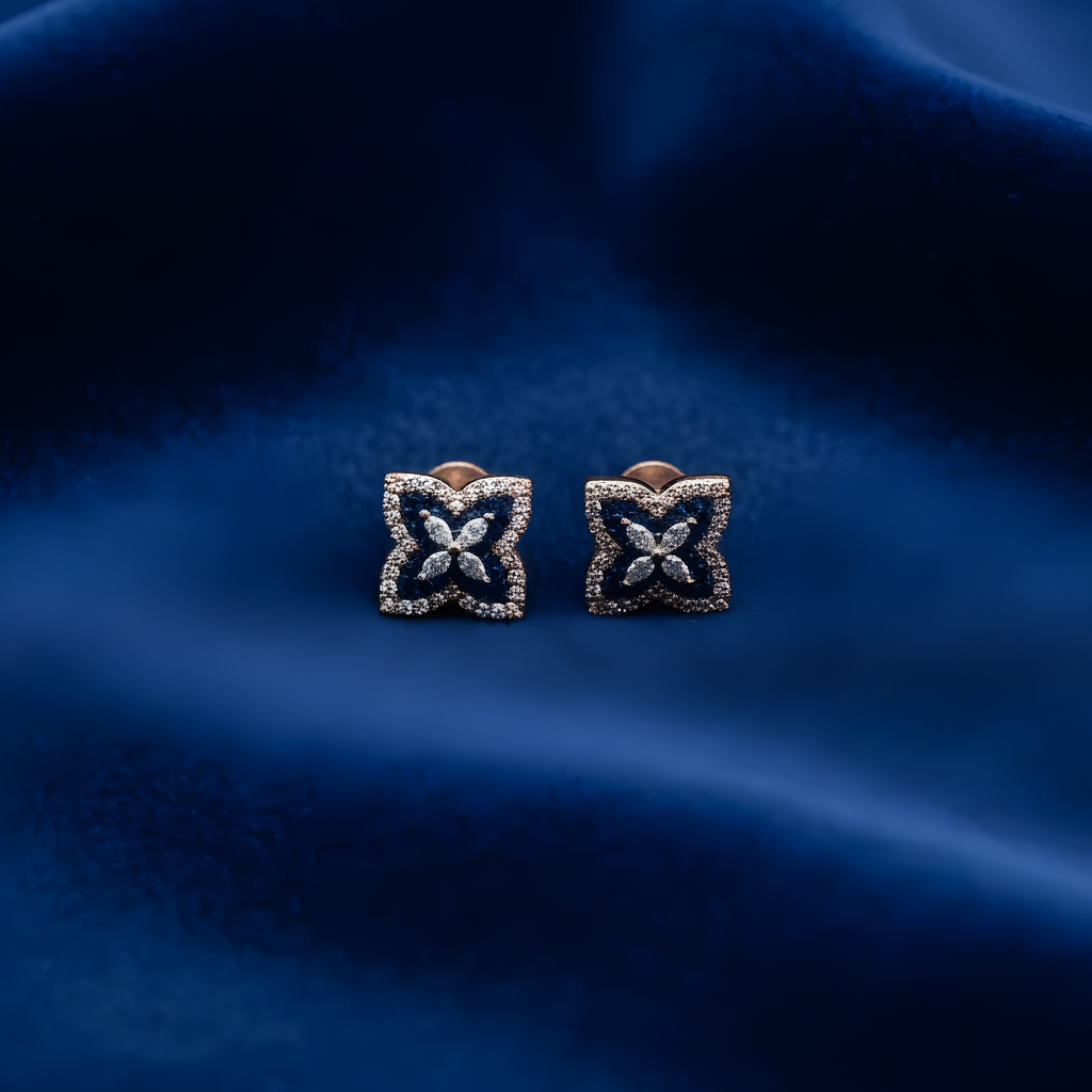 Sapphire Bloom Earrings