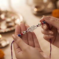 Studded Bro - 92.5 silver rakhi