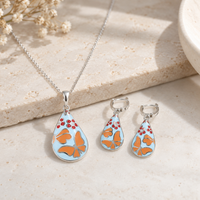 Butterfly whispers pendant set