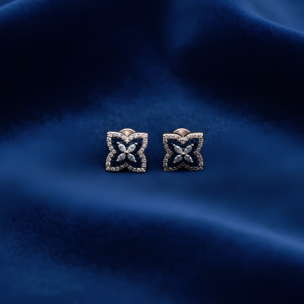 Sapphire Bloom Earrings