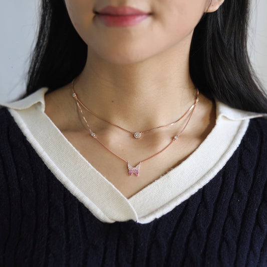 Layered Butterfly Necklace