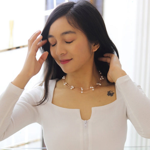 3 Layered Pearl Neckpiece