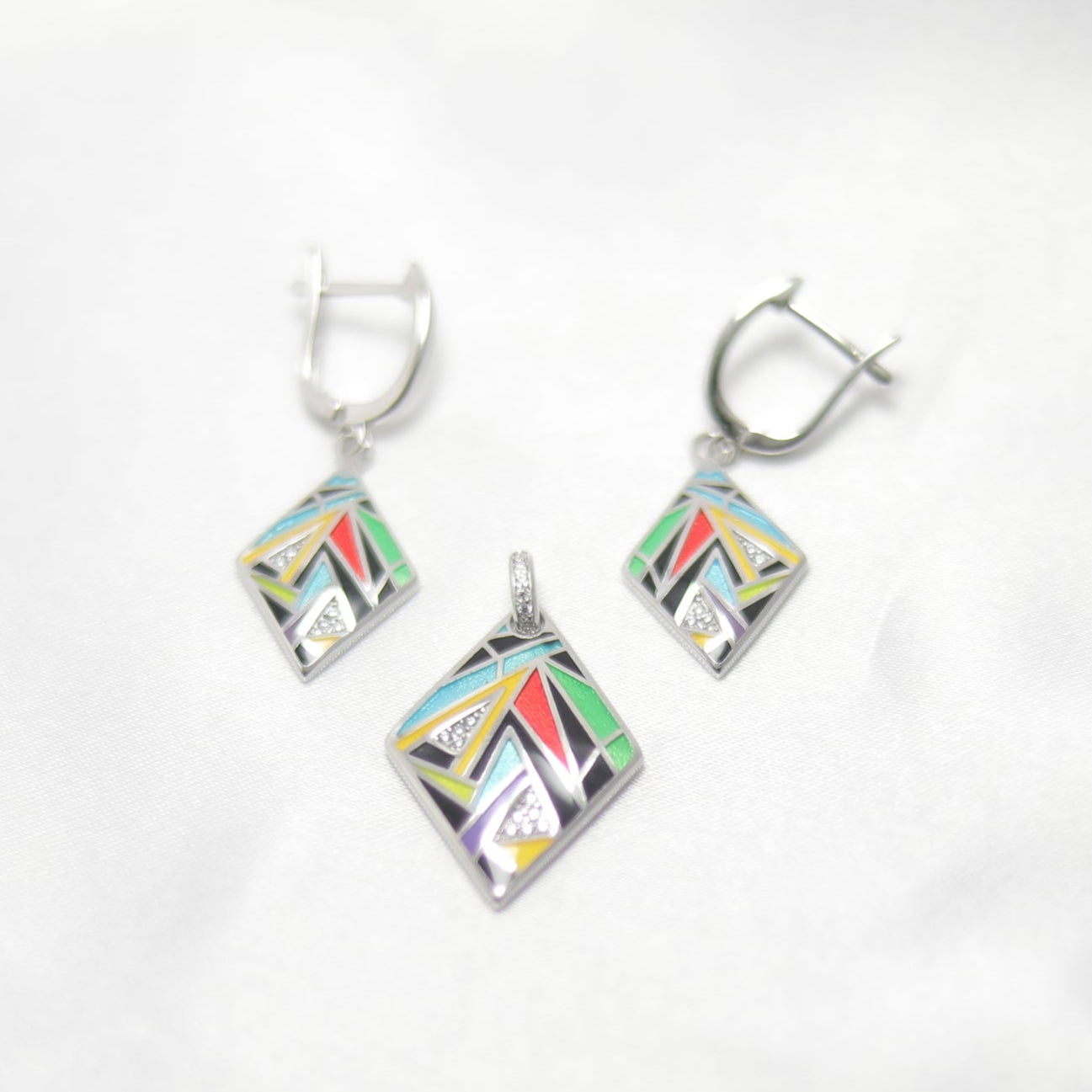 GeoLuxe Pendant Set | 92.5 Silver