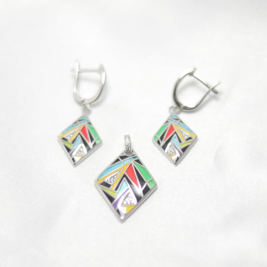 GeoLuxe Pendant Set | 92.5 Silver