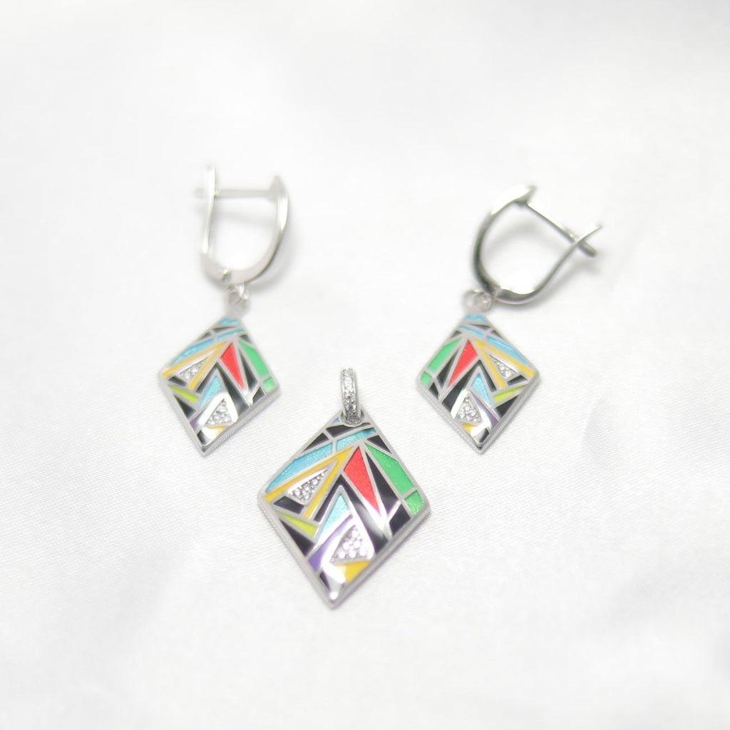 GeoLuxe Pendant Set | 92.5 Silver