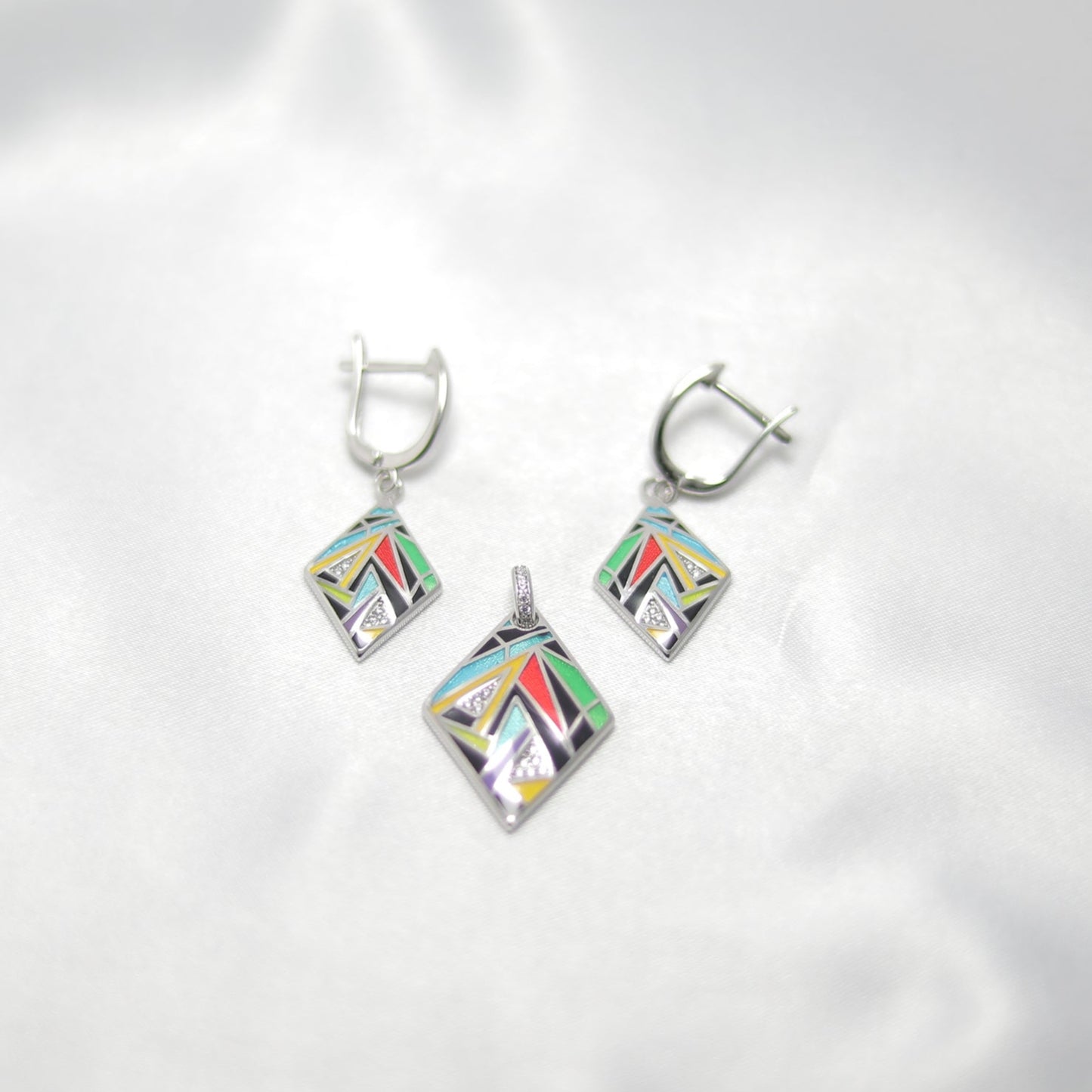 GeoLuxe Pendant Set | 92.5 Silver