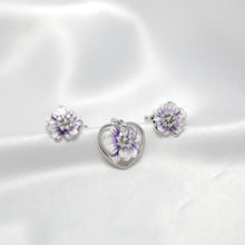 Load image into Gallery viewer, Lavender Bloom Pendant set | 92.5 silver