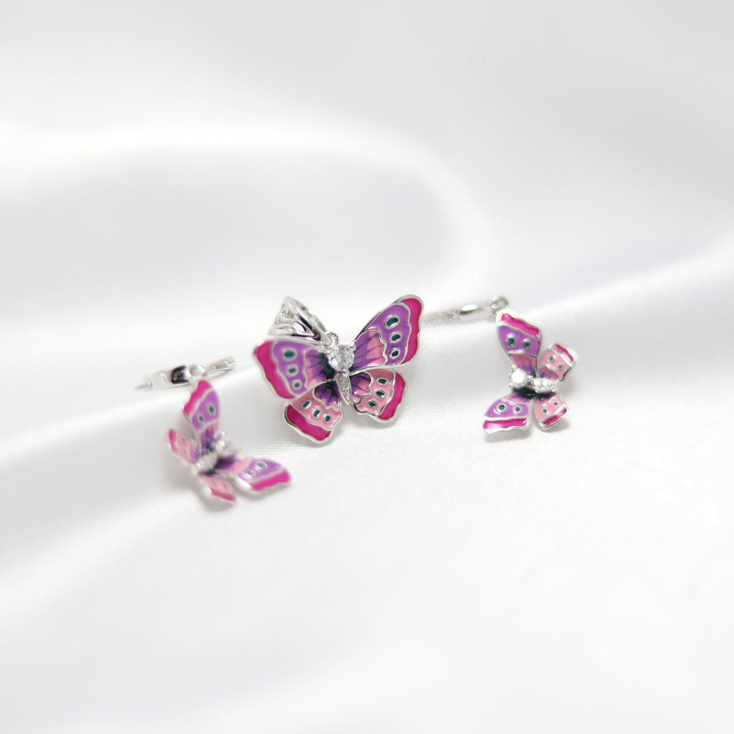 Mystic Flutter Pendant Set | 92.5 silver