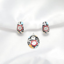 Load image into Gallery viewer, Midnight Bloom Pendant set | 92.5 silver