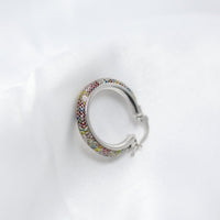 silver hoop earring