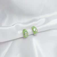 Emerald Swirl Hoops