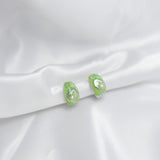 Emerald Swirl Hoops