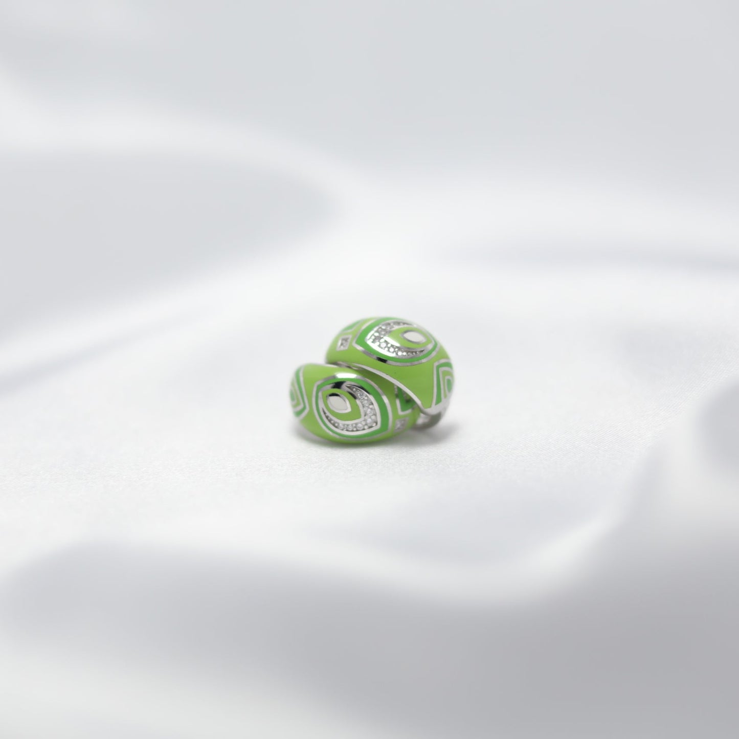 Emerald Swirl Hoops