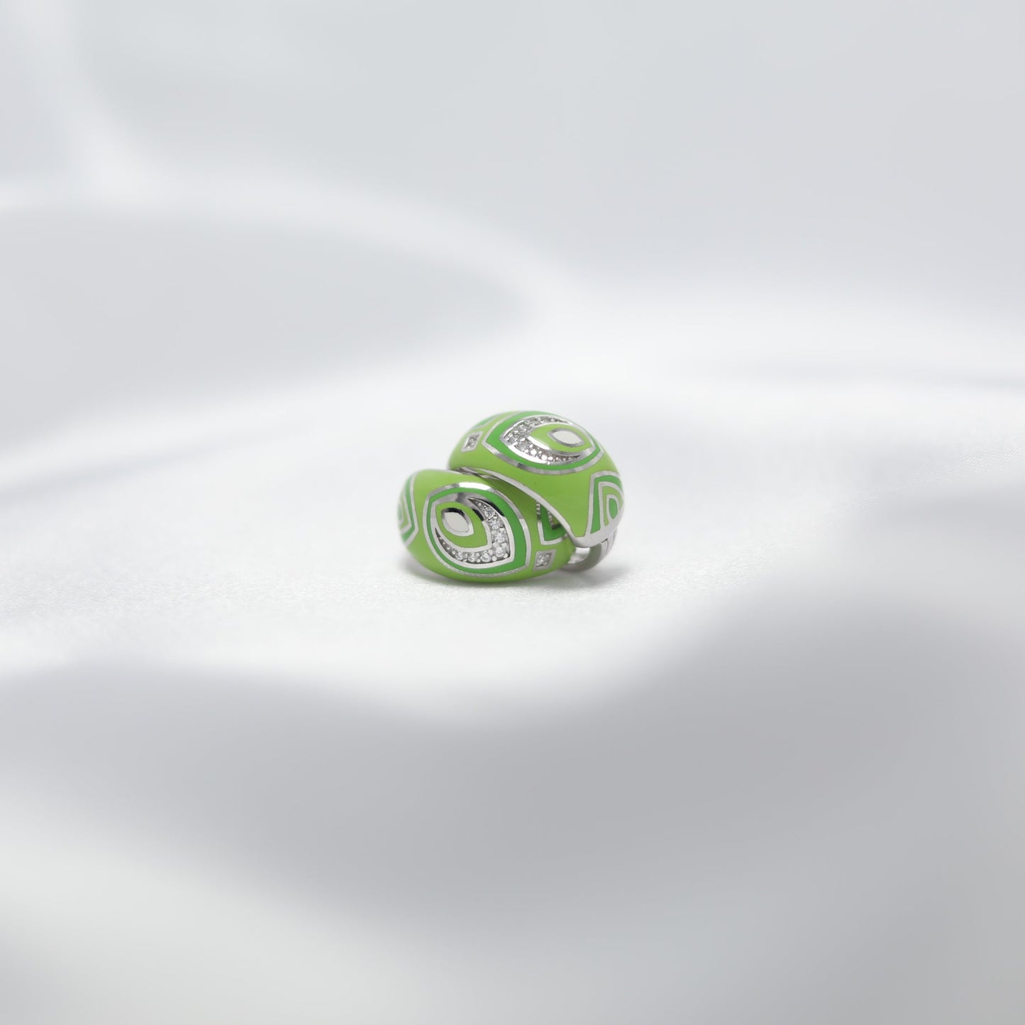 Emerald Swirl Hoops