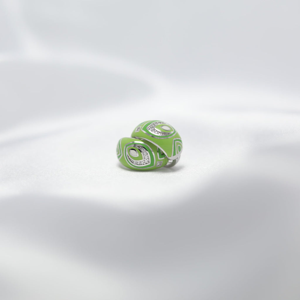 Emerald Swirl Hoops