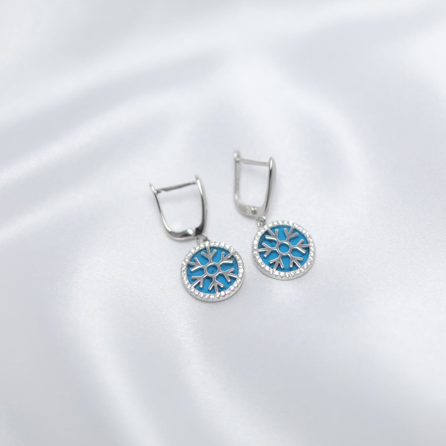 Celestial Snowflake Hoops
