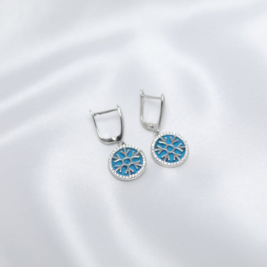 Celestial Snowflake Hoops