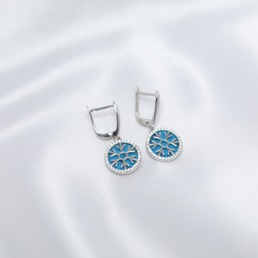 Celestial Snowflake Hoops