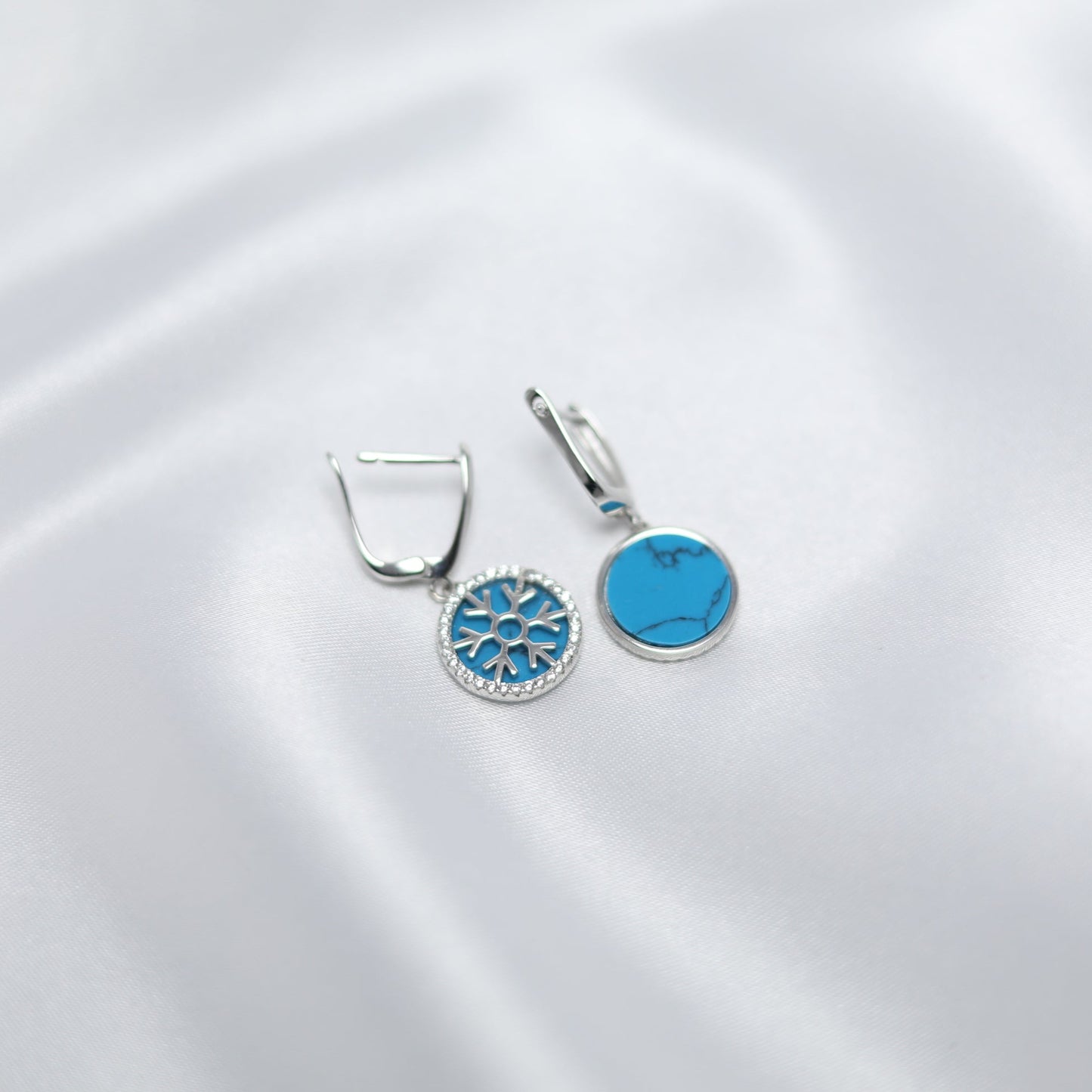 Celestial Snowflake Hoops