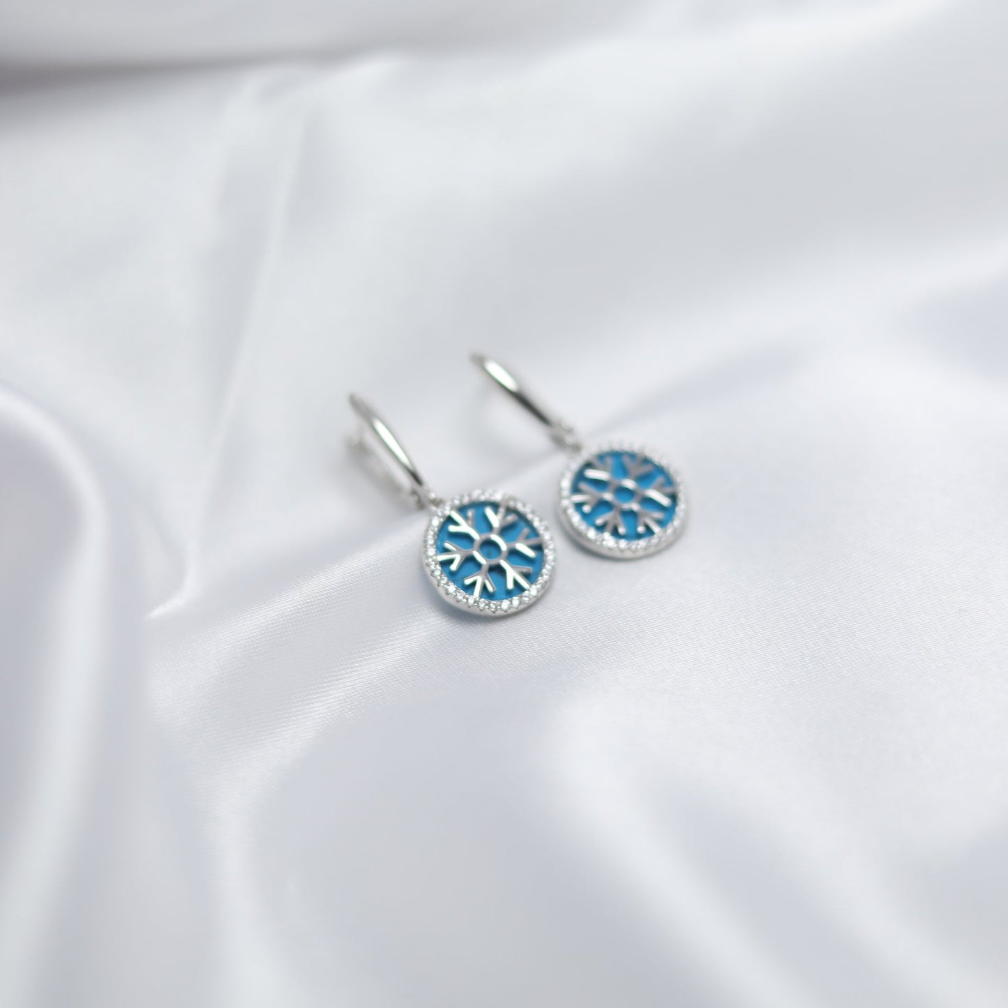 Celestial Snowflake Hoops