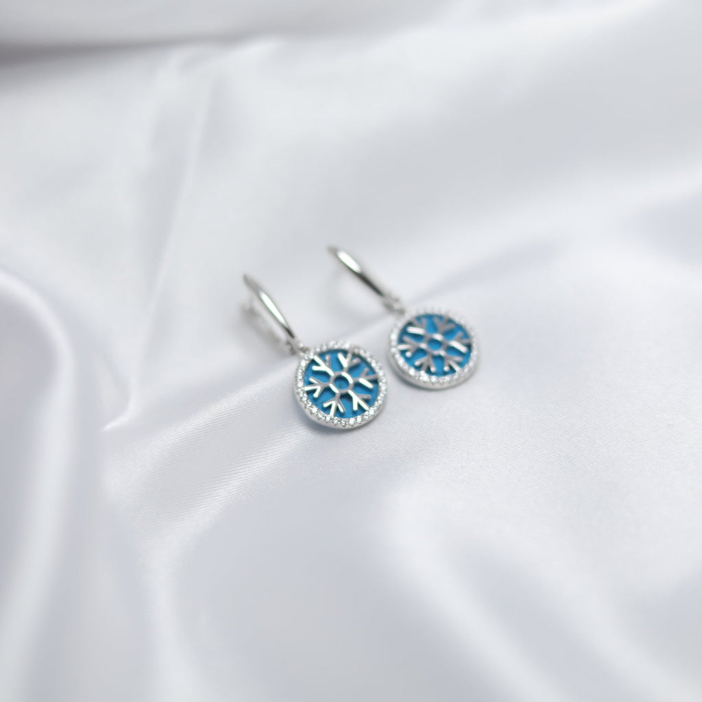 Celestial Snowflake Hoops