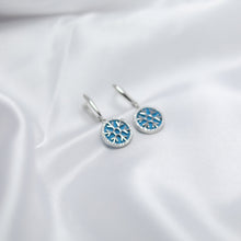 Load image into Gallery viewer, Celestial Snowflake Hoops