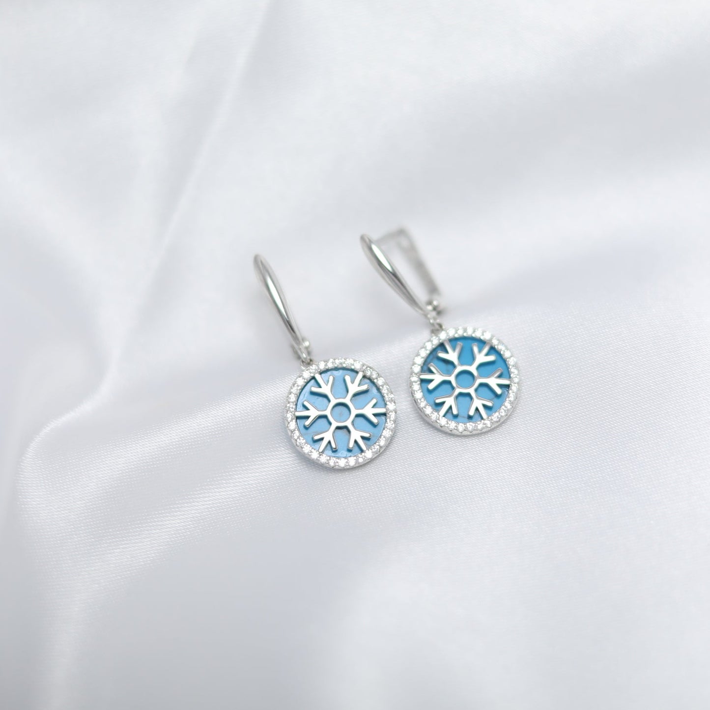 Celestial Snowflake Hoops