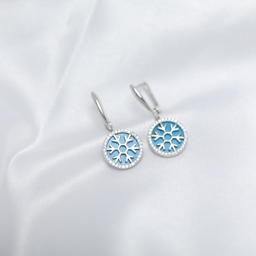 Celestial Snowflake Hoops