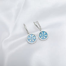 Load image into Gallery viewer, Celestial Snowflake Hoops