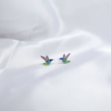 Load image into Gallery viewer, Hummingbird Enamel Stud