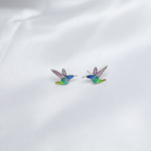 Load image into Gallery viewer, Hummingbird Enamel Stud