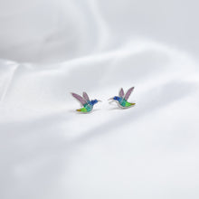 Load image into Gallery viewer, Hummingbird Enamel Stud