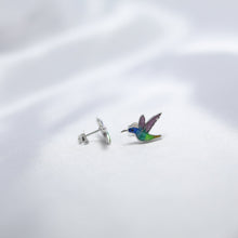Load image into Gallery viewer, Hummingbird Enamel Stud