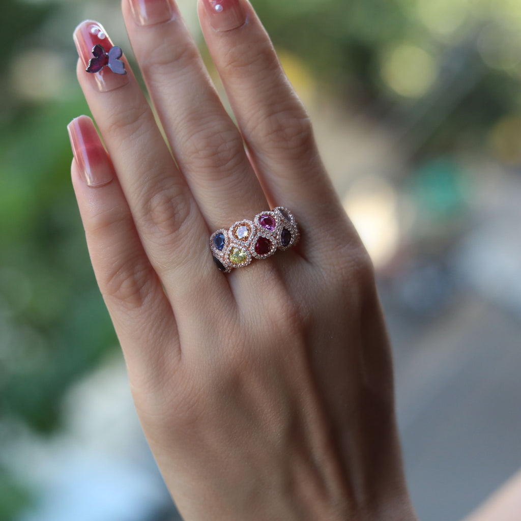 Celestial Harmony Multicolor Ring