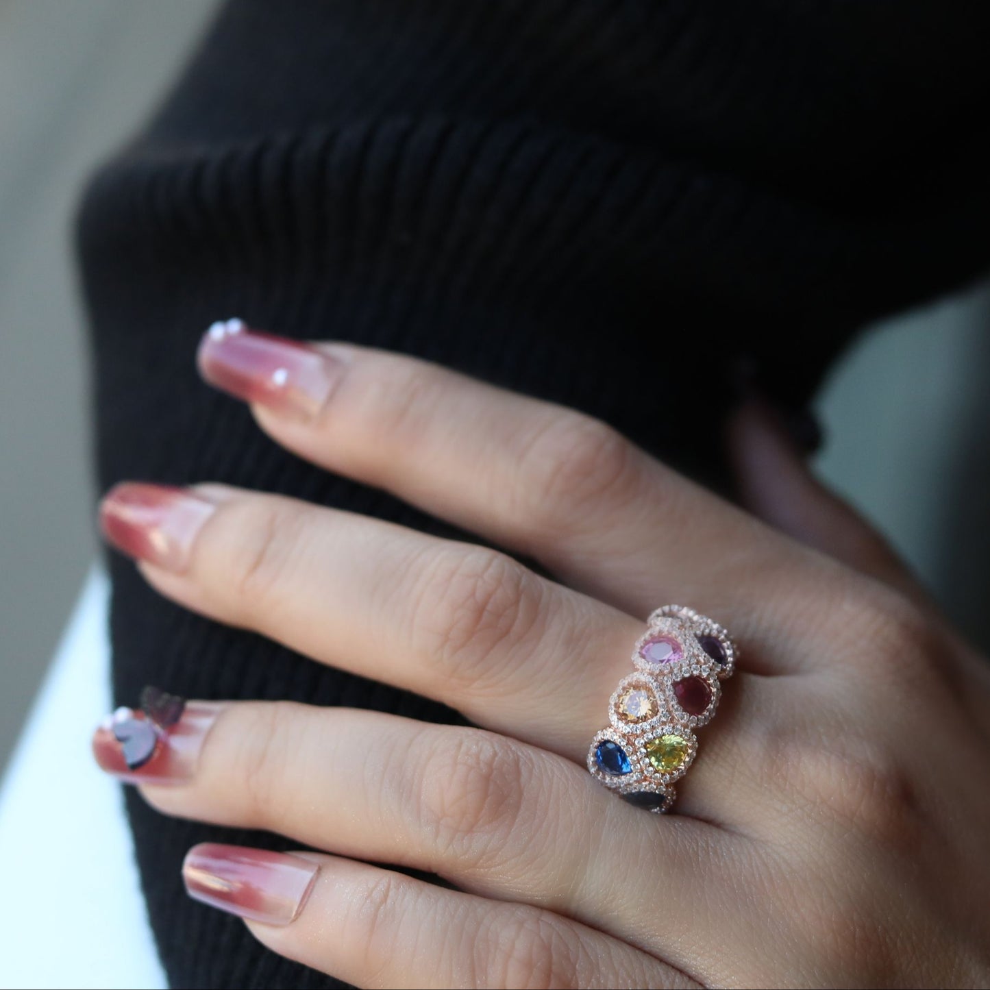 Celestial Harmony Multicolor Ring