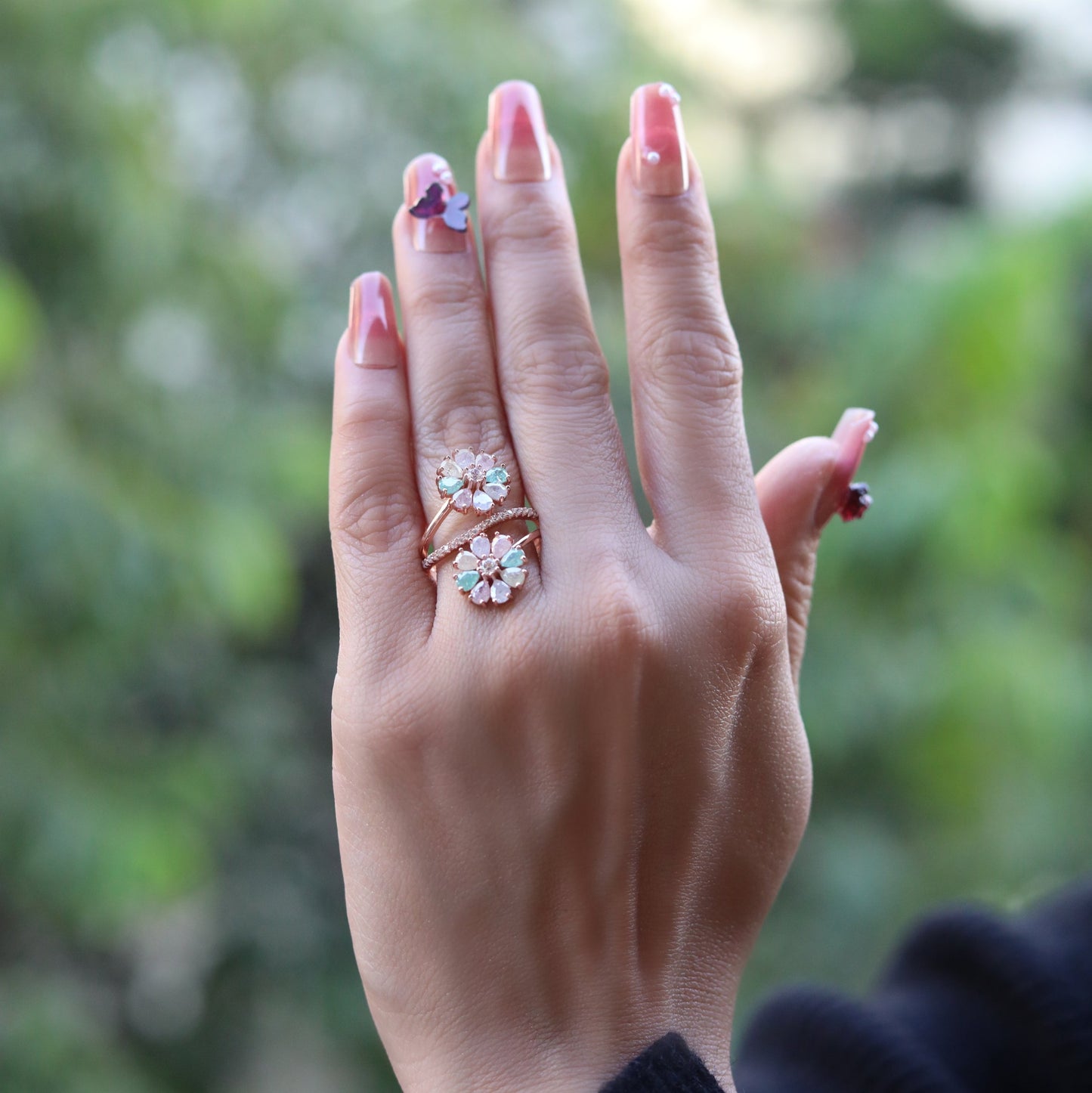 Twin Bloom Ring