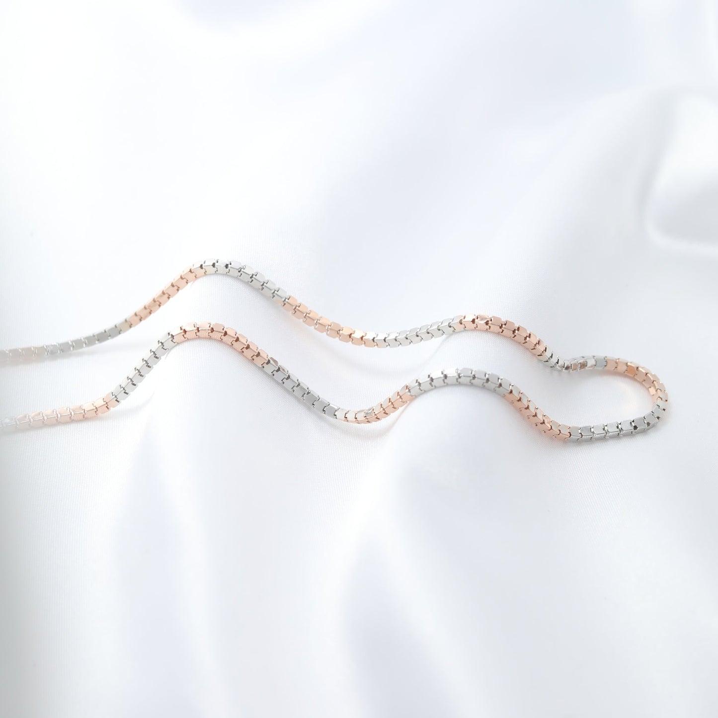 Dual tone Box Chain | 92.5 silver