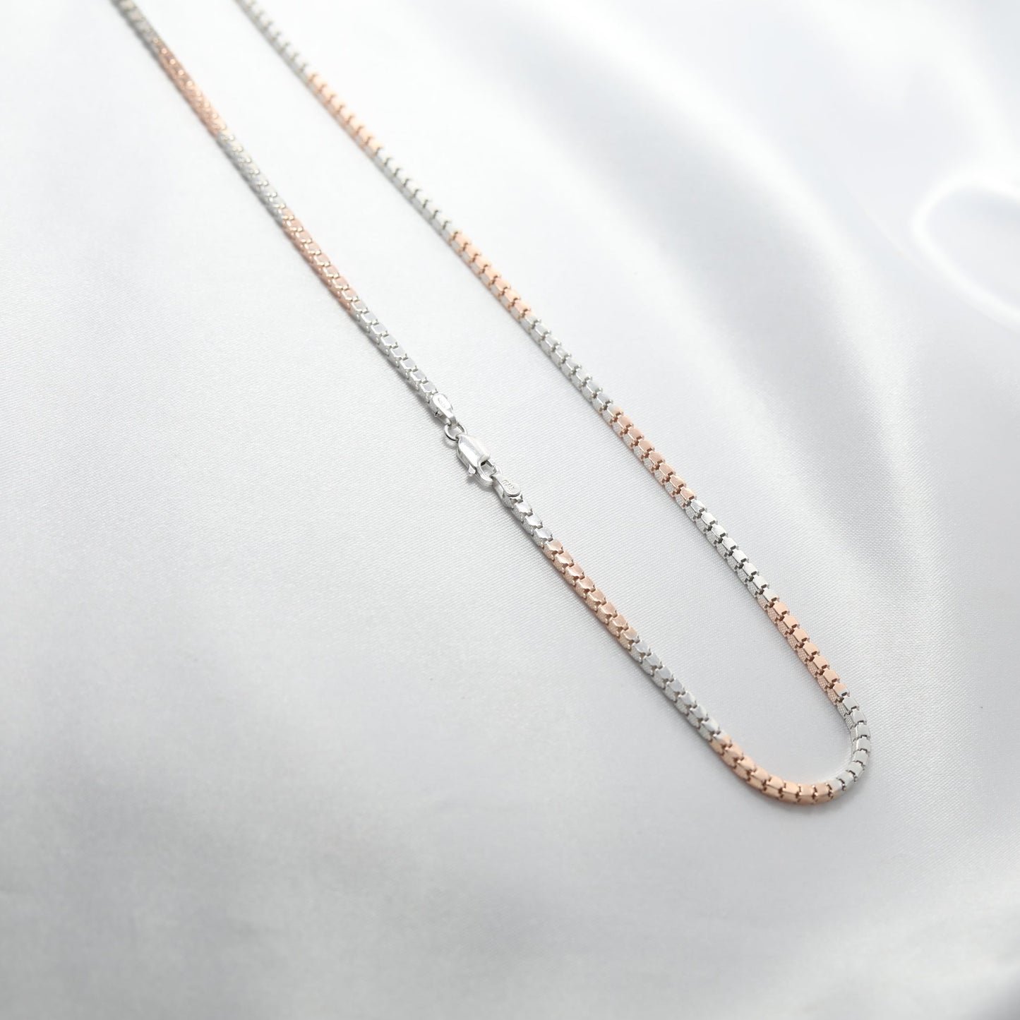 Dual tone Box Chain | 92.5 silver